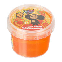 Игрушка Слайм (Слайм-Ням) Чебурашка прозрачный цветной 100 г арт.SM-CHB-140319