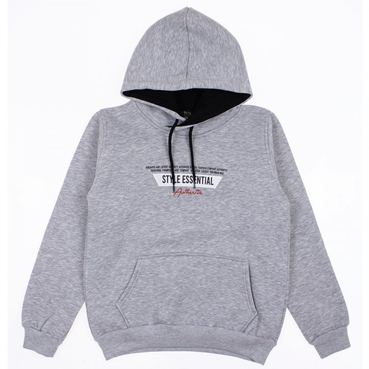 Худи для мальчика артикул (BOLD) 3178 7017 размер 36/140-48/176 цвет серый-меланж Худи для мальчика артикул (BOLD) 3178 7017 размер 36/140-48/176 цвет серый-меланж