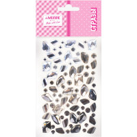 Наклейки-стразы акриловые deVENTE Драгоценный камень (Craft Gem) форма камня, серебристые арт.8002577