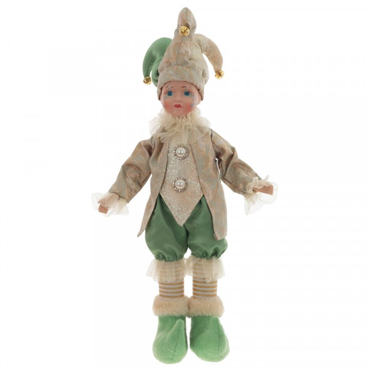 Игрушка декор. "Клоун" 46см муз.с движением, цв.золото/зеленый арт.807231