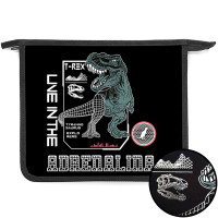 Папка школьная для тетрадей А5 на молнии (Оникс) Кибер дино арт.ПТ-73-12 дизайн с двух сторон