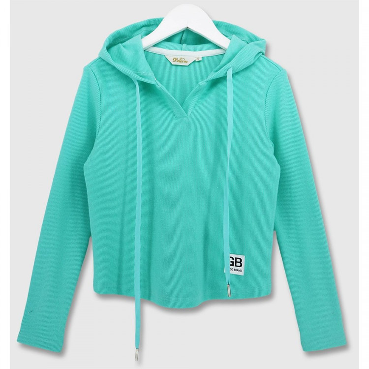 Свитшот для девочки арт.Deloras 21756 размер 34/134-44/164 цвет бирюзовый Свитшот для девочки арт.Deloras 21756 размер 34/134-44/164 цвет бирюзовый