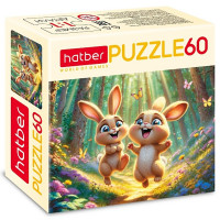 Пазл 60 элементов Лесные малыши (Hatber) арт.60ПЗ5_34085