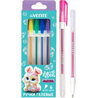 Набор ручек гелевых 6 цветов (deVENTE) Little Rabbit с блестками d=1 мм арт.5051612 Набор ручек гелевых 6 цветов (deVENTE) Little Rabbit с блестками d=1 мм арт.5051612