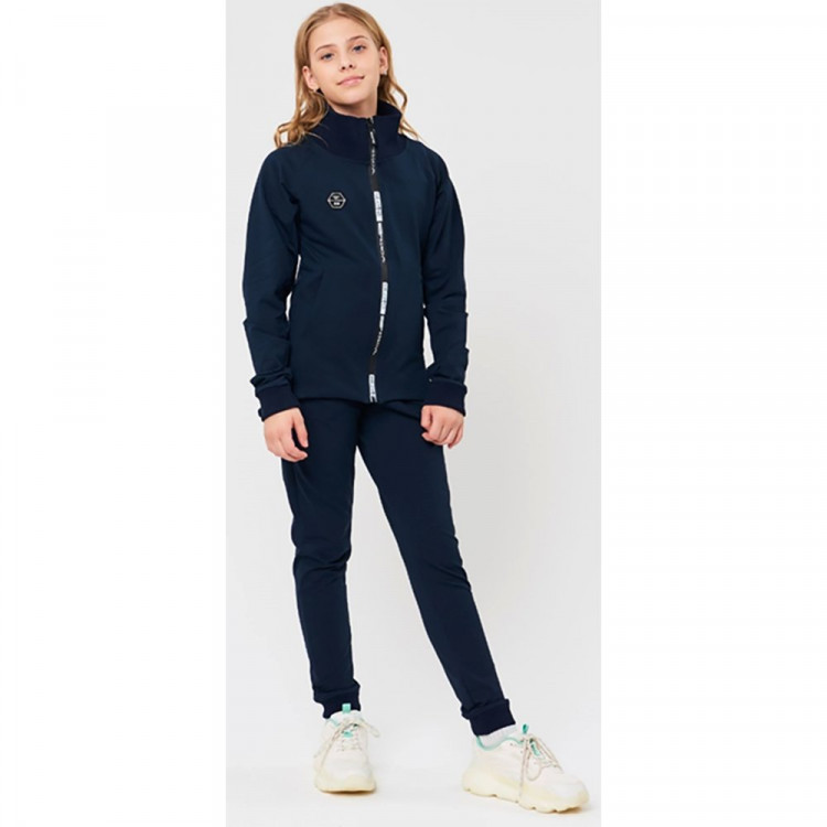 Костюм спортивный для девочки арт.1780/1780.1 размер 32/128-46/170 трикотажный цвет темно-синий