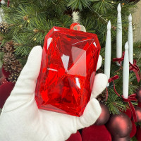 Украшение декор.подвеска пластик "DIAMOND_Shine" 10см цв.красный арт.196-0834 Украшение декор.подвеска пластик "DIAMOND_Shine" 10см цв.красный арт.196-0834