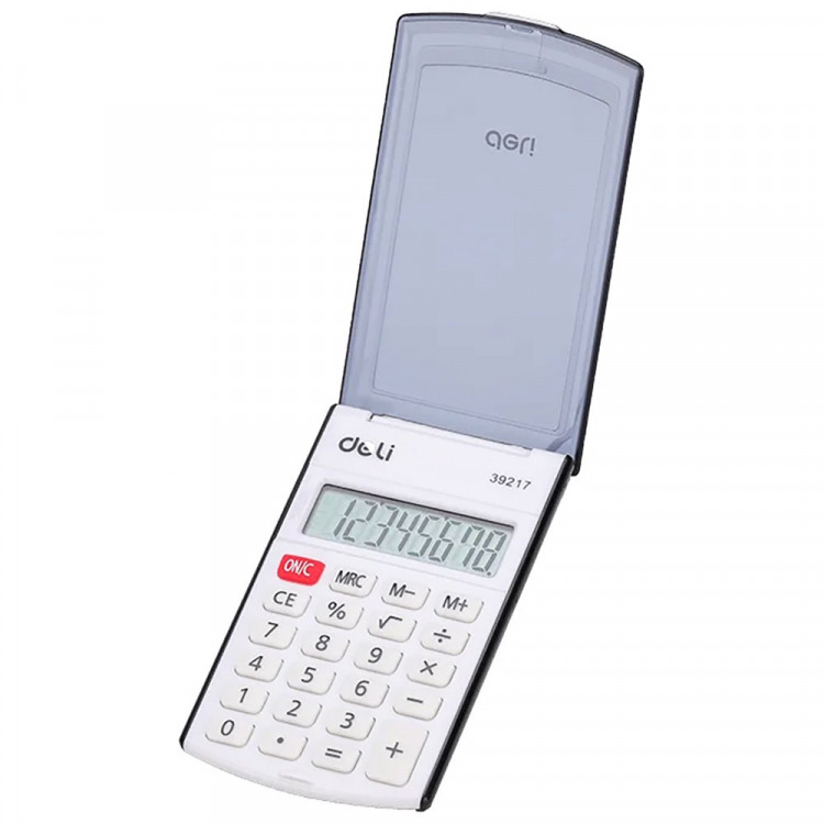 Калькулятор карманный 12разрядов DELI 105*63*15 (E39217/BLACK) (Ст.1)