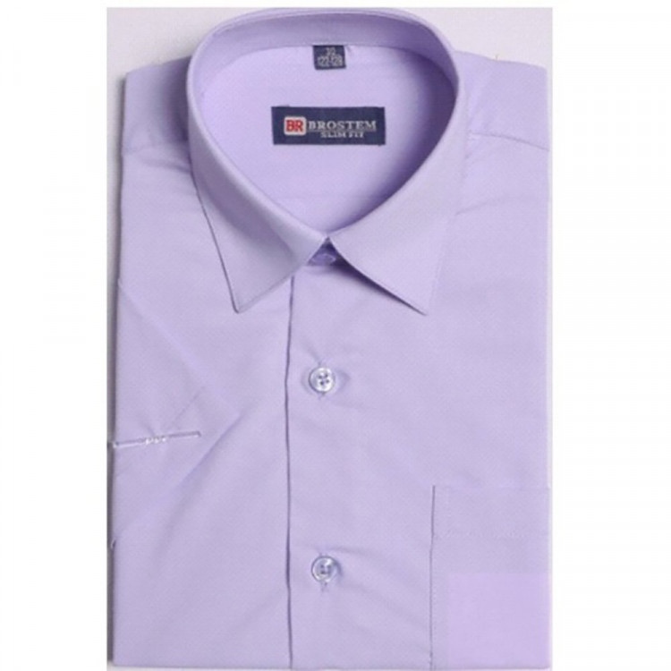 Сорочка детская приталенная короткий рукав размерный ряд 29/116-122-36/158-164 цвет сирень Brostem арт.MO4708ds**
