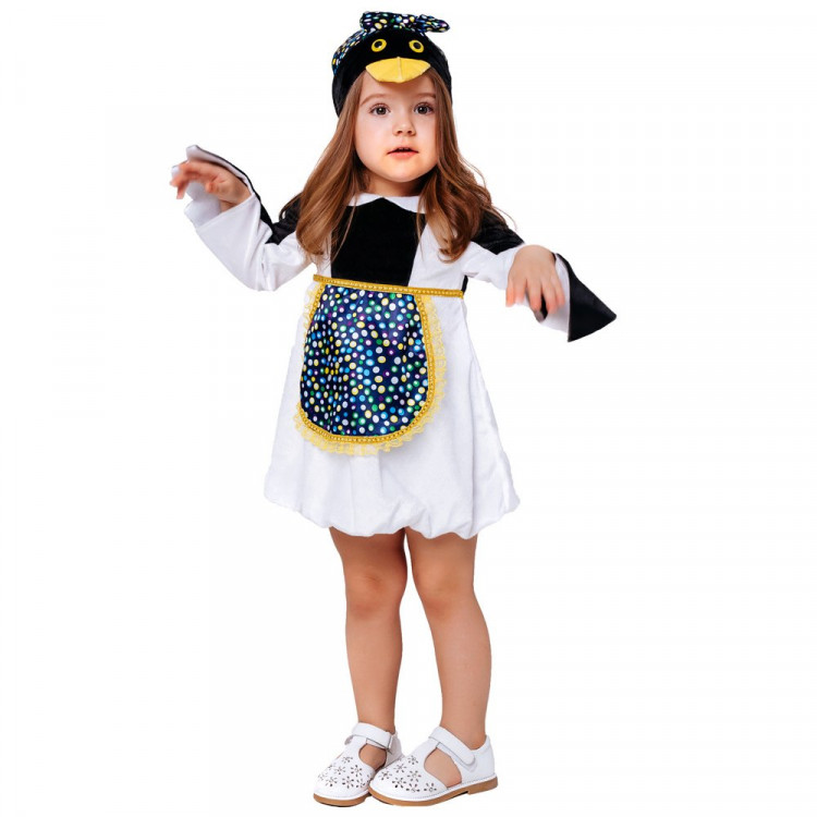 Костюм для девочки Сорока-Белобока (платье,маска) р.26/104 плюш арт.932 к-18-26