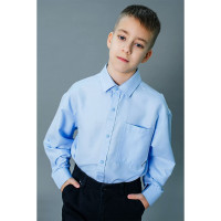 Сорочка детская (Делорас) длинный рукав размерный ряд 31/128-134-35/152-158 цвет светло-голубой арт.C71711 на кнопках Сорочка детская (Делорас) длинный рукав размерный ряд 31/128-134-35/152-158 цвет светло-голубой арт.C71711 на кнопках