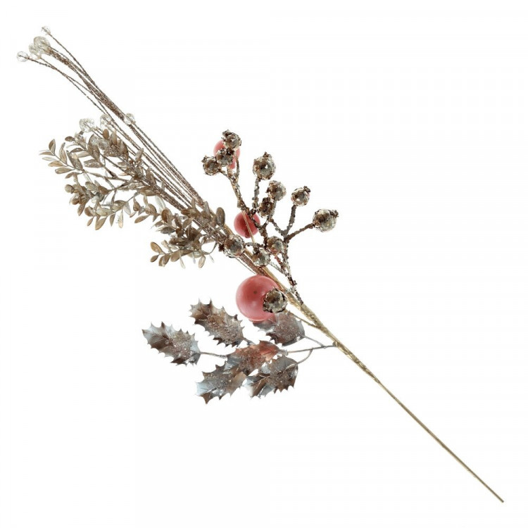 Украшение декоративное "Ветка. Хвоя, ягоды, шишки" 76см заснеженная арт.774598 Украшение декоративное "Ветка. Хвоя, ягоды, шишки" 76см заснеженная арт.774598