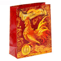 Пакет подарочный 11*14см бумаж. Богатого Нового года арт.1299834