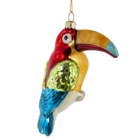 Фигурка на ёлку стекло (серия Коллекция) 12,5см "Птица Тукан" арт.822464