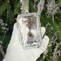 Украшение декор.подвеска пластик "DIAMOND_Shine" 10см цв.серебро арт.196-0833 Украшение декор.подвеска пластик "DIAMOND_Shine" 10см цв.серебро арт.196-0833