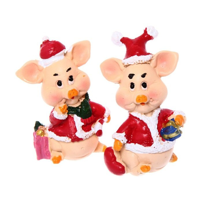 Статуэтка символ года Свинка новогодняя 6см ассортимент арт.200-339 Статуэтка символ года Свинка новогодняя 6см ассортимент арт.200-339