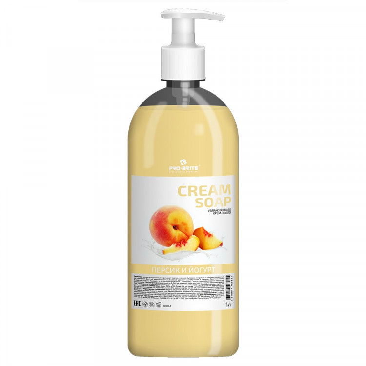 т/м жидкое 1л дозатор Cream Soap персик и йогурт (крем) Pro-Brite арт.1080-1 (Ст.12) т/м жидкое 1л дозатор Cream Soap персик и йогурт (крем) Pro-Brite арт.1080-1 (Ст.12)