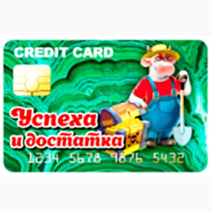 Магнит "Банковская карта. Успеха и достатка" арт.Mgcc2021-06 Магнит "Банковская карта. Успеха и достатка" арт.Mgcc2021-06