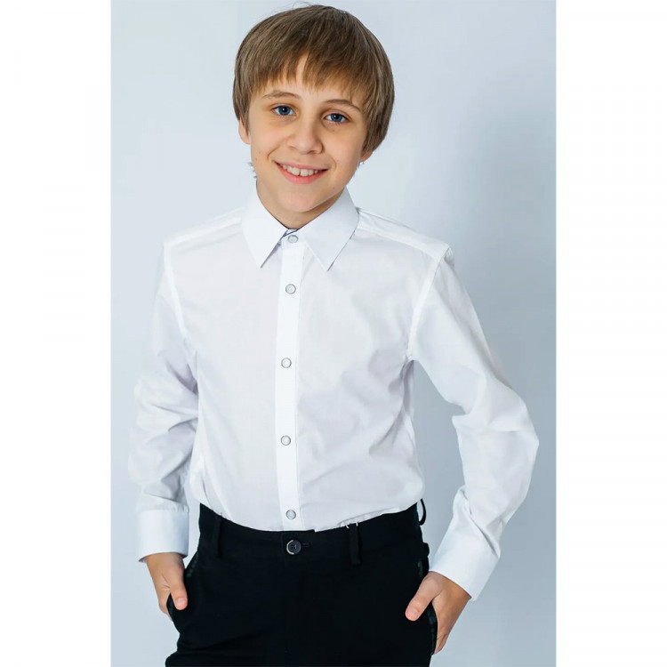 Сорочка детская дл.рукав цвет светло-голубой Делорас артикул C71494 на кнопках