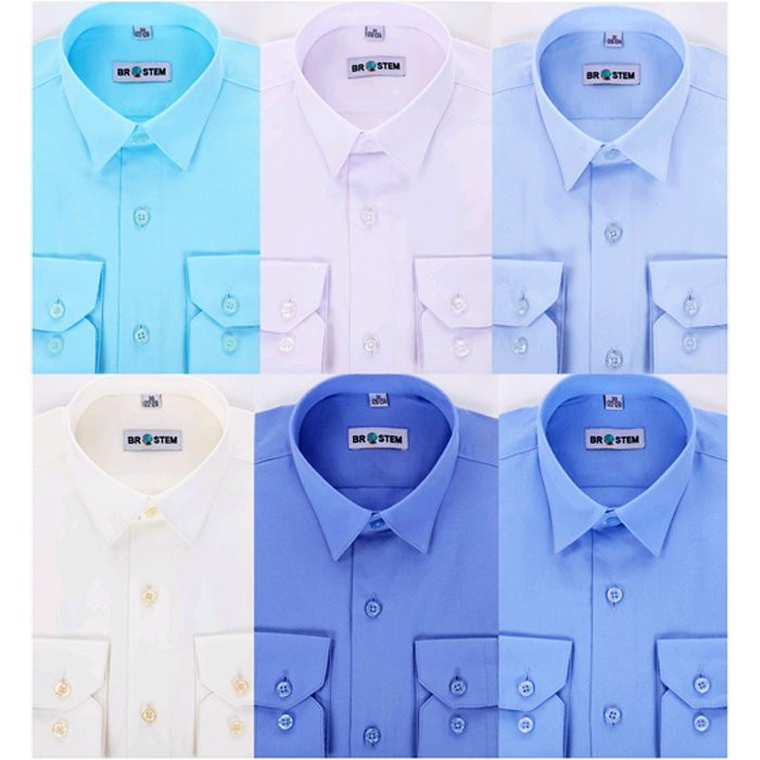 Сорочка детская приталенная длинный рукав размерный ряд 29/116-122-36/158-164  цвет белый Brostem арт.203d**