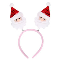 Ободок "Дед Мороз"  розовый арт.76200