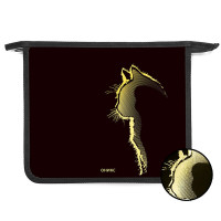 Папка школьная для тетрадей А5 на молнии (Оникс) Black cat фольга золото арт.ПТ 7-12 Папка школьная для тетрадей А5 на молнии (Оникс) Black cat фольга золото арт.ПТ 7-12