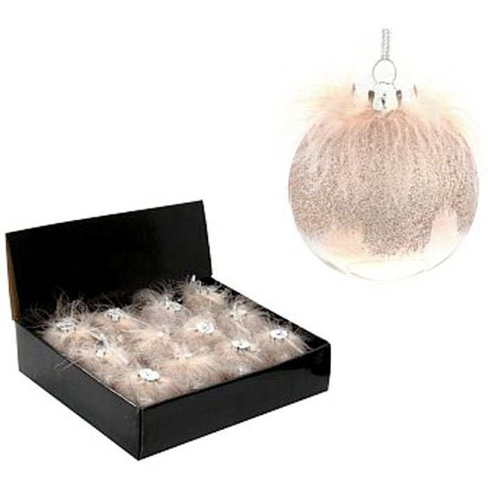 Шар пластик 08см "Перышко страуса" нежно розовый арт.744592