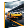 Записная книжка А7 твердая обложка 64 листа (Prof-Press) Желтая спортивная машина глянцевая ламинация арт.64-1680