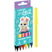 Фломастеры (deVENTE) Little Rabbit 6 цветов вентилируемый колпачок картонная коробка арт.5080626 Фломастеры (deVENTE) Little Rabbit 6 цветов вентилируемый колпачок картонная коробка арт.5080626