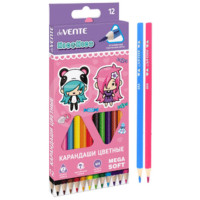 Карандаши цветные (deVENTE) Trio Mega Soft. NicoNico:-) трехгранные 12 цветов арт.5022334 Карандаши цветные (deVENTE) Trio Mega Soft. NicoNico:-) трехгранные 12 цветов арт.5022334