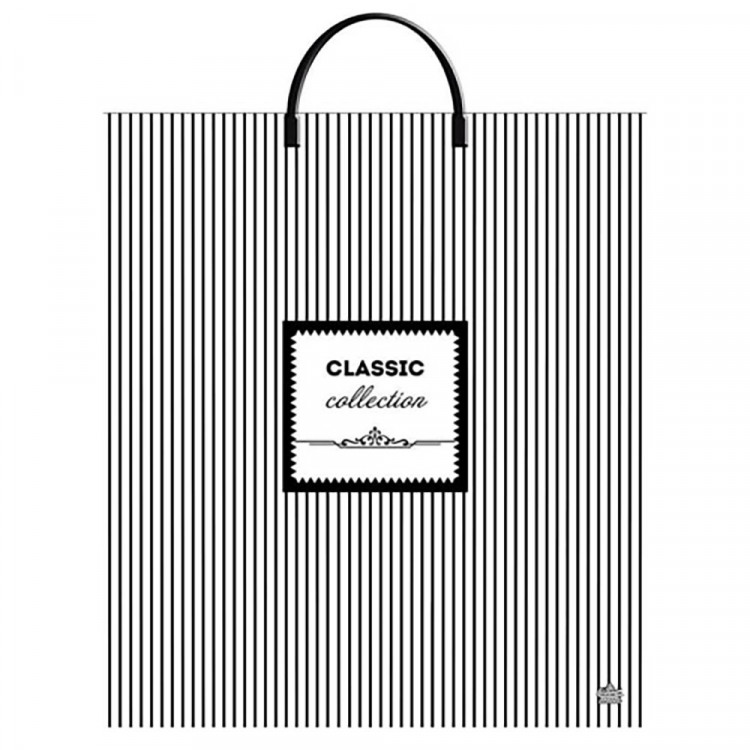 Пакет ПВД пластмассовые ручки 40*44+5см 100мкм Классическая полоска