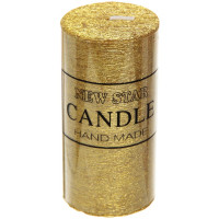 Свеча столбик "New Star ZD-073" 05*10см цв.золото арт.114-142 Свеча столбик "New Star ZD-073" 05*10см цв.золото арт.114-142