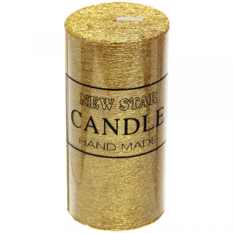 Свеча столбик "New Star ZD-073" 05*10см цв.золото арт.114-142 Свеча столбик "New Star ZD-073" 05*10см цв.золото арт.114-142