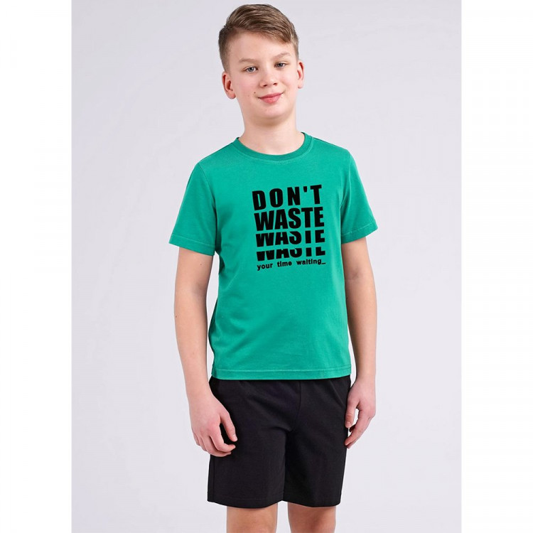 Футболка для мальчика арт.CLE 846591кд_п размер 34/134-42/158 цвет зеленый Футболка для мальчика арт.CLE 846591кд_п размер 34/134-42/158 цвет зеленый