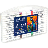 Маркеры для скетчинга акриловые (deVENTE) HOBBY CREATIVE Classic&Pastel 48 цветов пулевидный наконечник пластиковая упаковка арт 5044504