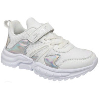 Кроссовки для девочек (Qwest) цвет белый верх- искусственная кожа/текстиль подкладка-текстиль размерный ряд 30-36 артикул 221K-F1-2960