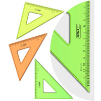 Угольник 12см 45° (СТАММ) NEON Cristal ассорти арт.ТК44