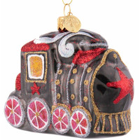 Украшение на ёлку стекло (серия Премиум) 07см "Паровоз" п/у арт.ФУП4-2219