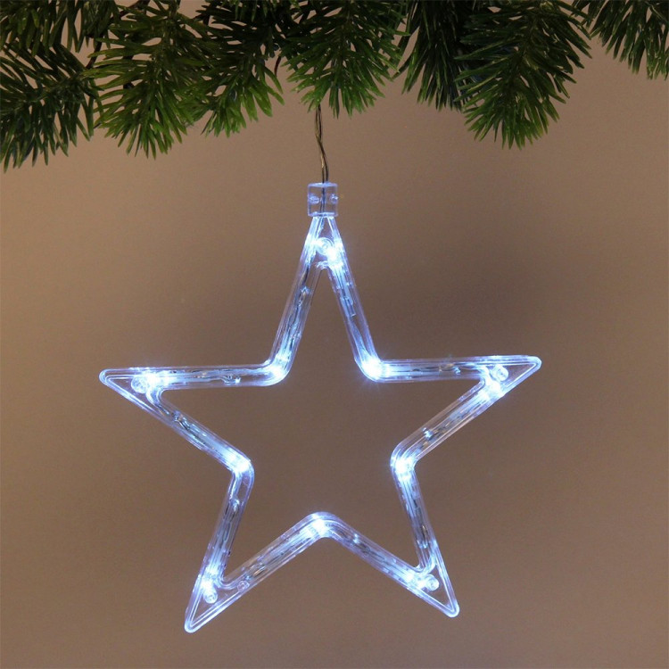 Фигура светодиодная д/помещений на батарейках 3ААА "Звезда" 18*17см цв.мульти 1реж. арт.183-0413