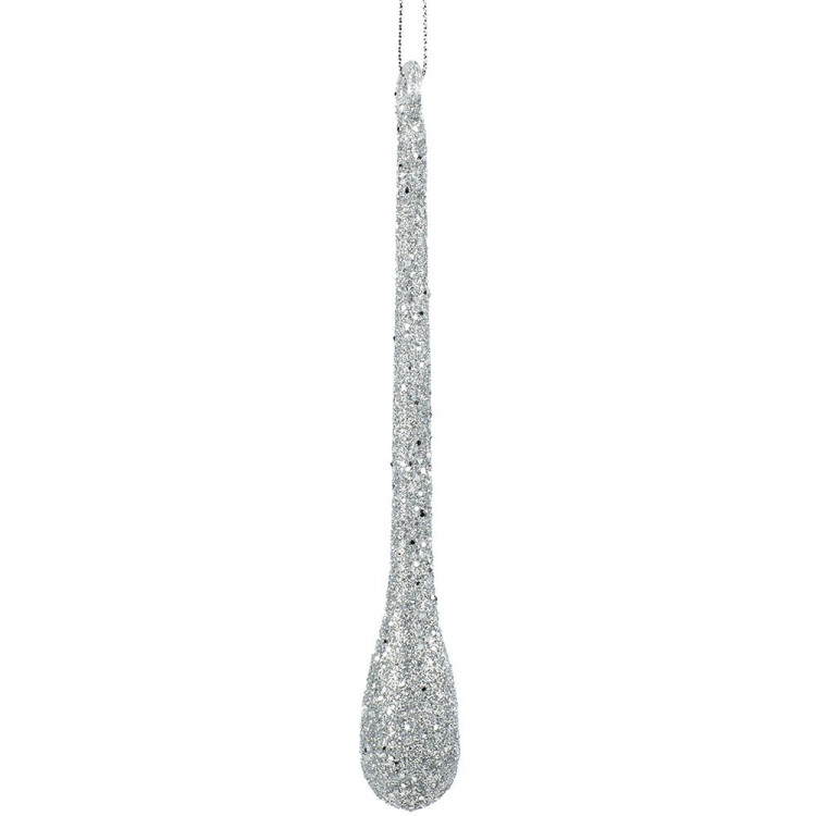 Украшение декор.подвеска "Капля" 15,5см прозрачная арт.91201