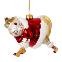 Фигурка на ёлку стекло (серия Коллекция) 14см "Кот" арт.824718
