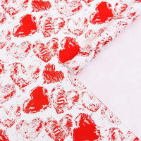 Бумага упаковочная 70*100см "Сердечки" арт.7428911