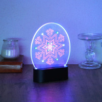 Светильник "Снежинка" 18,7*13,9см LED арт.392-071