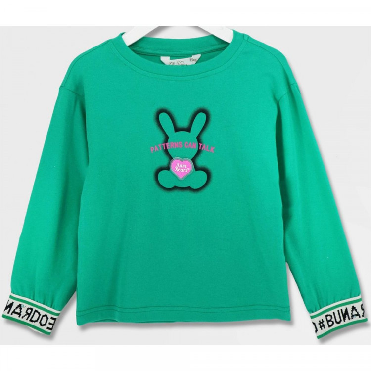 Лонгслив для девочки (Deloras) артикул 19560 р.26/98-32/128 цвет мятный