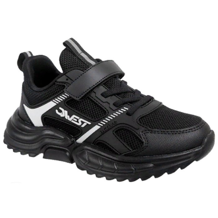 Кроссовки для мальчика (Qwest) черный  верх-искусственная кожа/текстиль подкладка-текстиль размерный ряд 31-36 артикул 221K-F1-2971