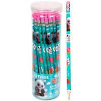 Карандаш черно-графитный deVENTE с ластиком HB Yummy Panda корпус трехгранный арт.5032502