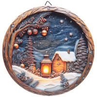 Подставка декоративная керамика/пробка 15см "Под звёздным небом" арт.895-500