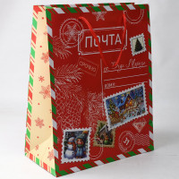 Пакет подароч. бумаж. 26*32см "Новогодняя почта" арт.95765FE Пакет подароч. бумаж. 26*32см "Новогодняя почта" арт.95765FE