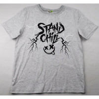 Футболка для мальчика арт.CLE 846591кд_п размер 34/134-42/158 цвет меланж светло-серый