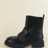 Ботинки для девочки (ИРИНА) цвет черный верх-искусственная кожа подкладка - байка размерный ряд 31-38 артикул kok-EM1-25