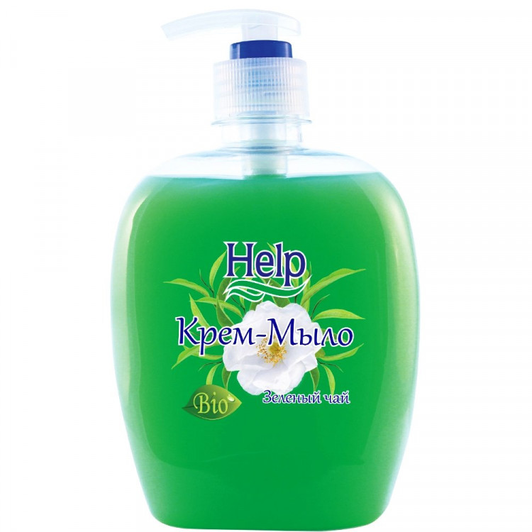 Туалетное мыло-крем 300мл HELP  Зеленый чай